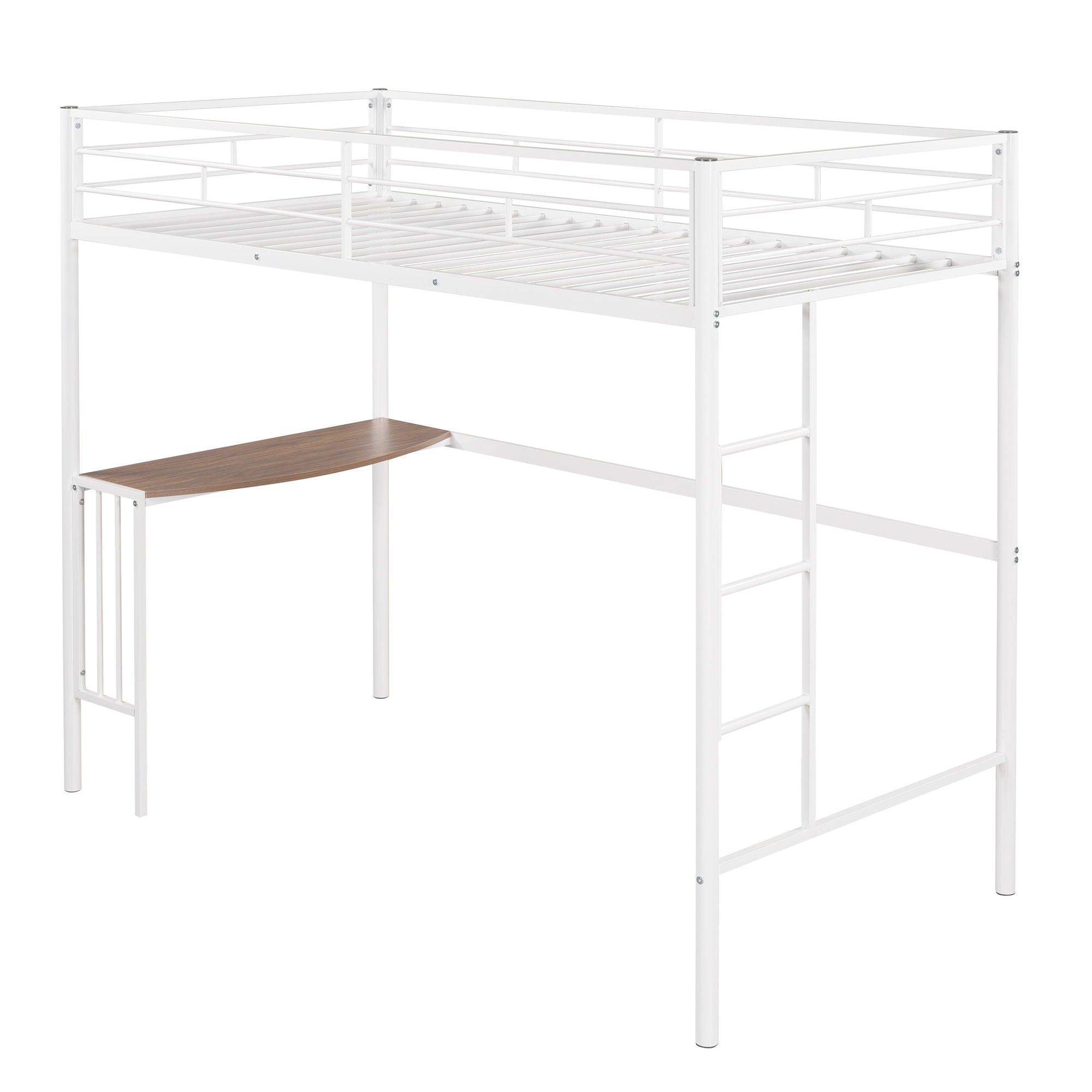 Bunk Bed With Desk, Ladder And Quality Slats For Bedroom