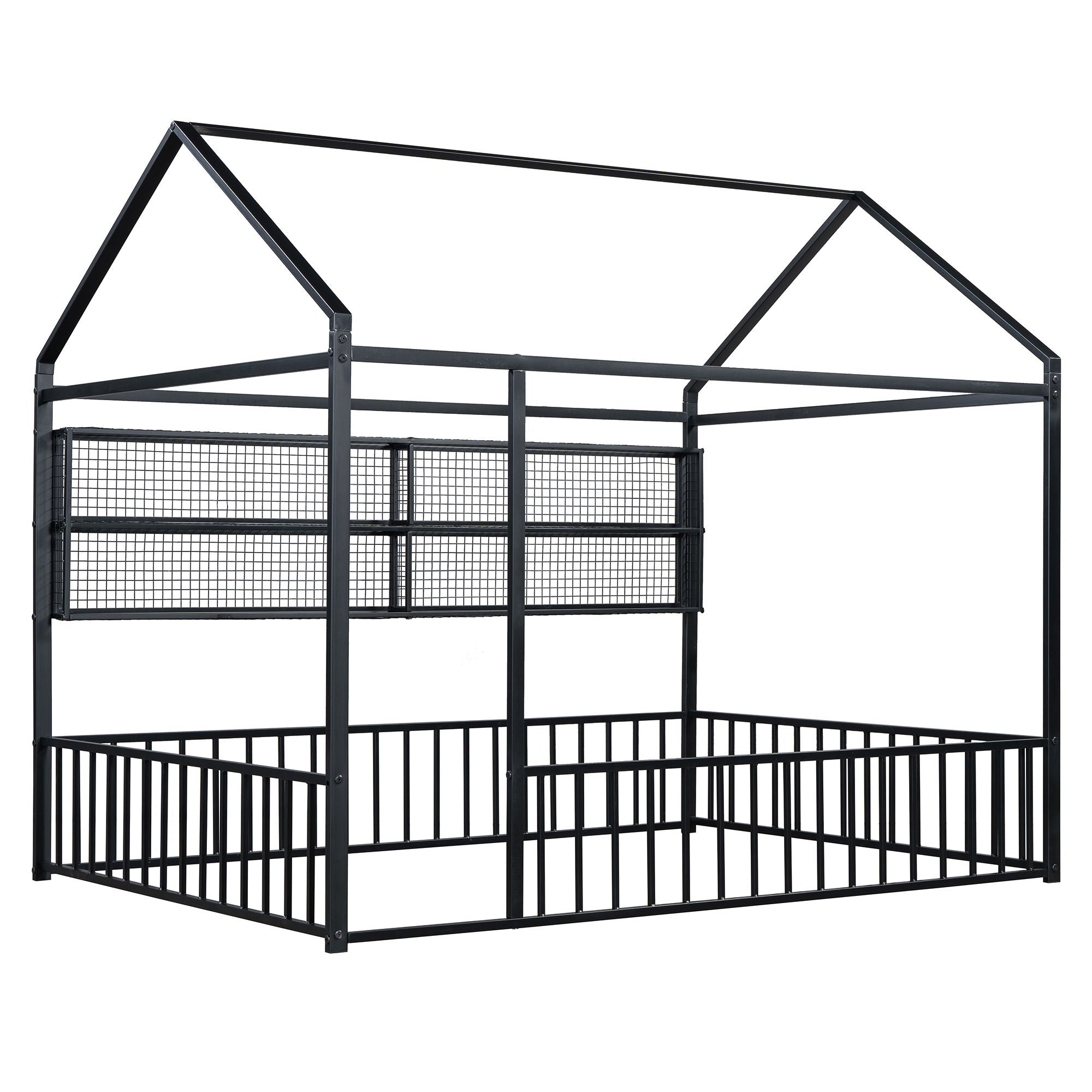 House Frame With Fence And Shelves