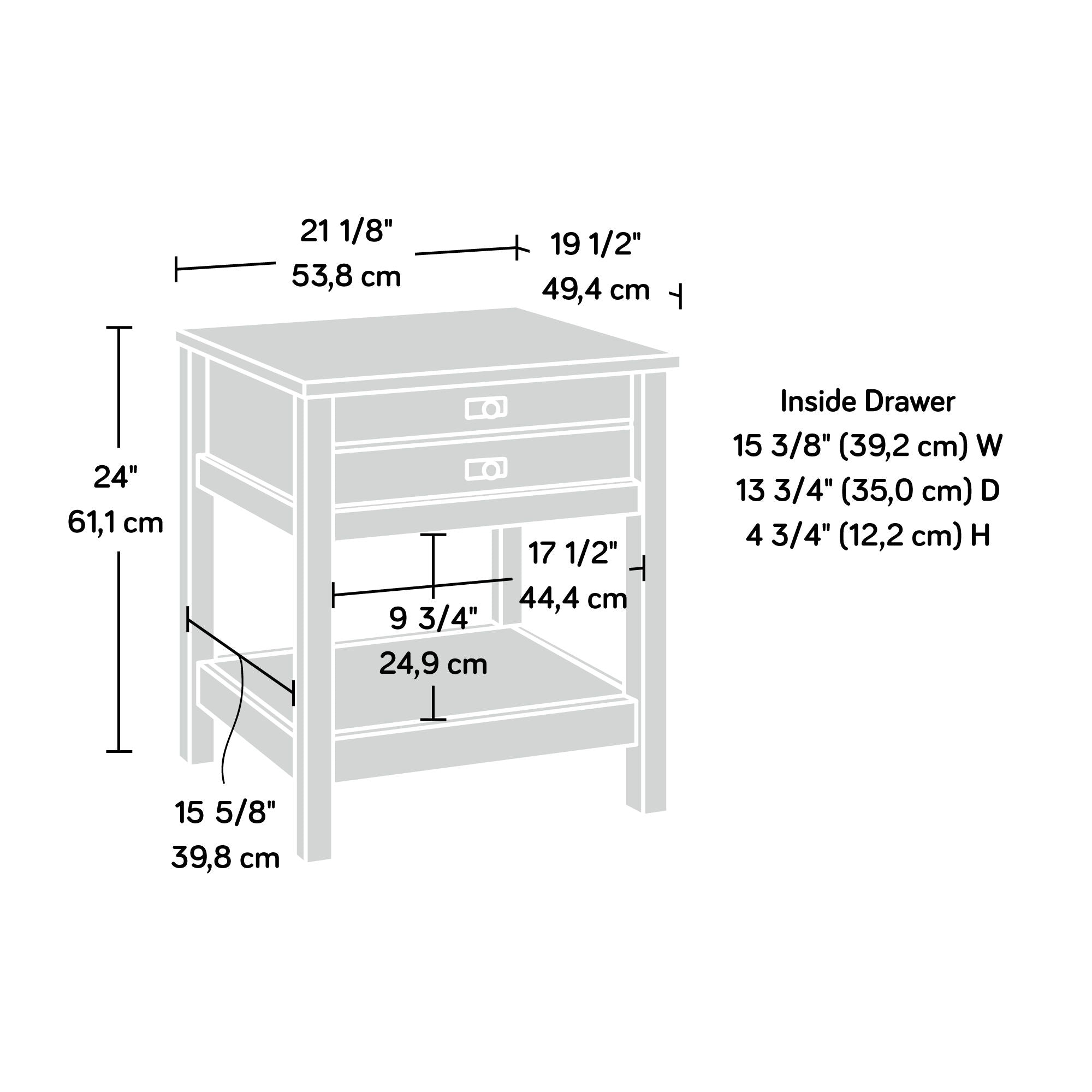 Cottage Road Nightstand -Soft White