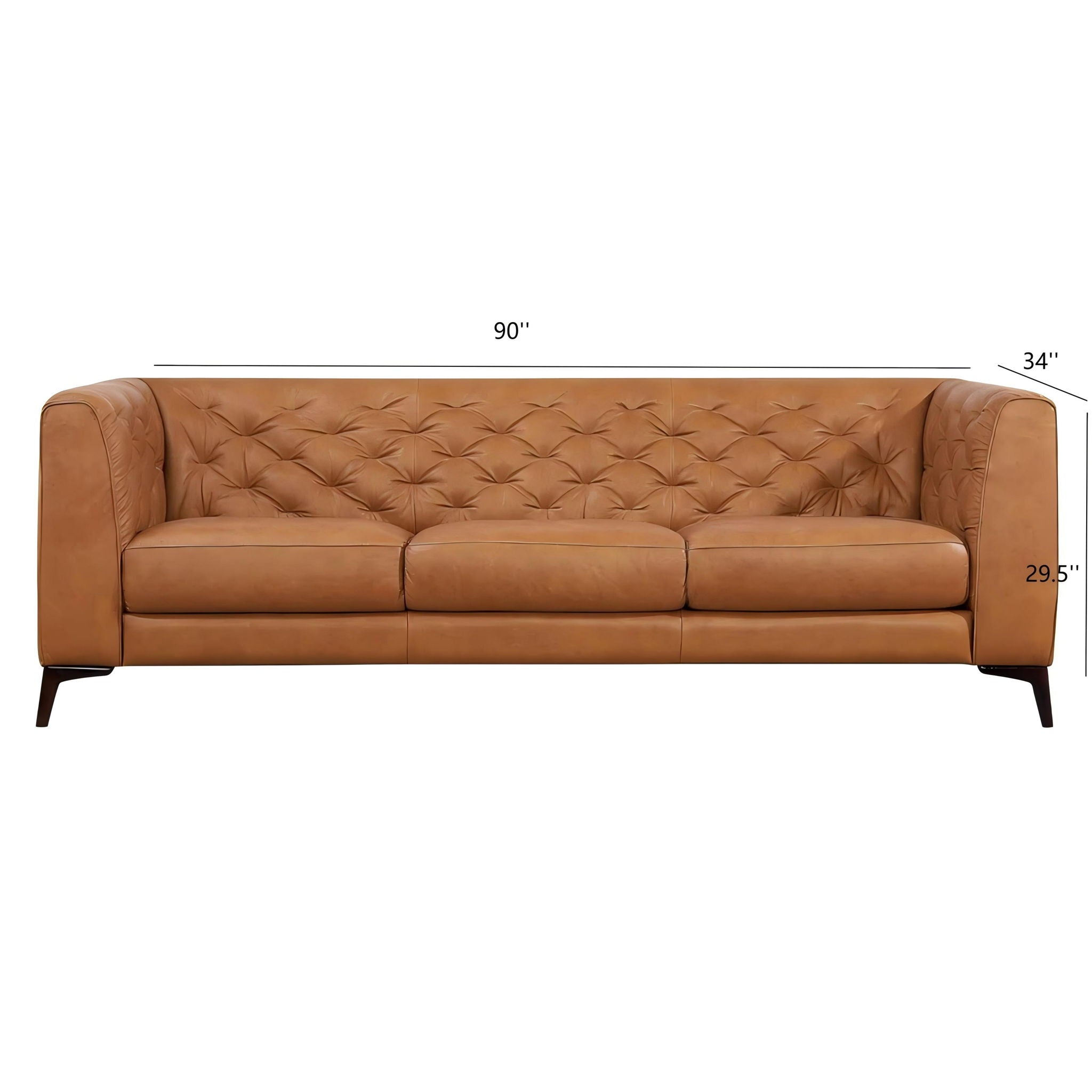 Fargo - Leather Sofa - Brown / Rustic