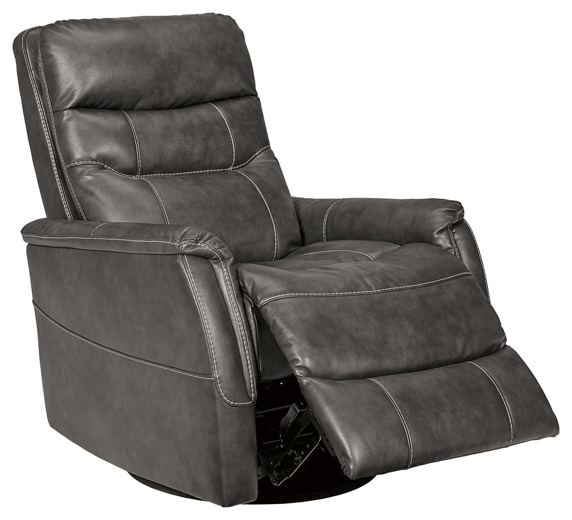 Ashley Furniture Riptyme - Quarry - Swivel Glider Recliner | Meri Furniture