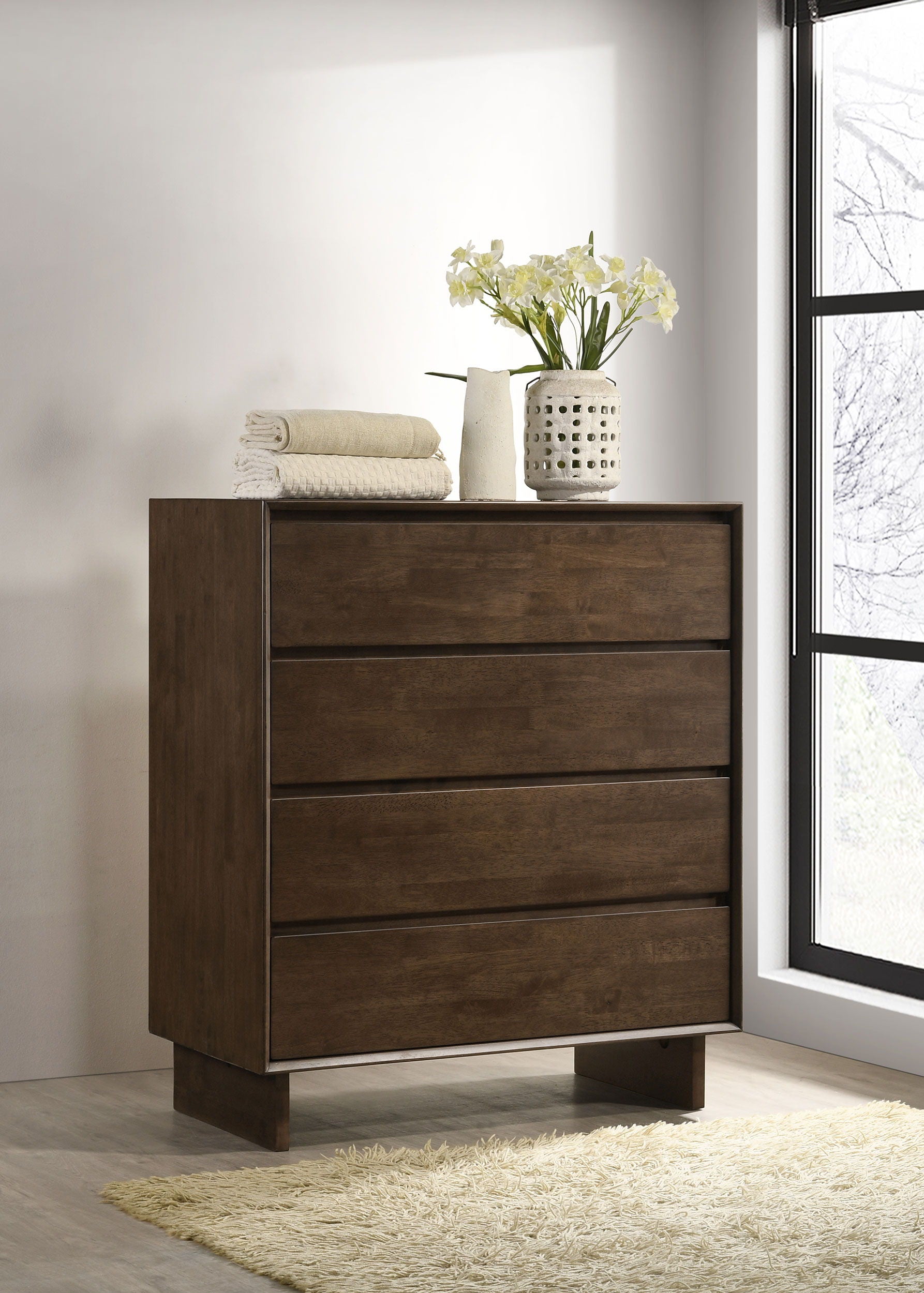 Coaster Fine Furniture Glenwood - 4-Drawer Chest Of Drawers - Warm Brown | Meri Furniture