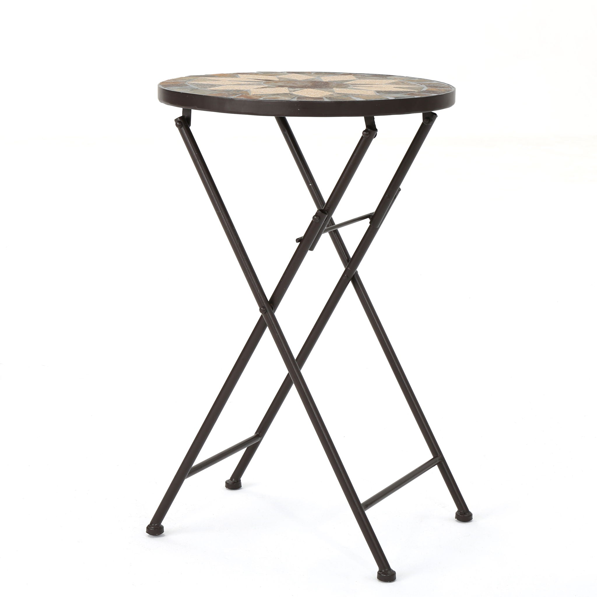 Silvester - End Table - Beige / Black