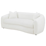 Isabella - Faux Sheepskin Upholstered Sofa Natural - Ivory