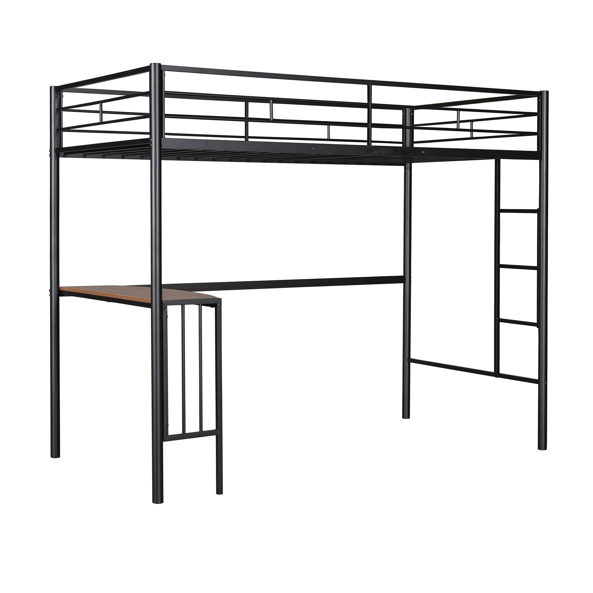 Bunk Bed With Desk, Ladder And Quality Slats For Bedroom