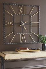 Thames - Black / Gold Finish - Wall Clock