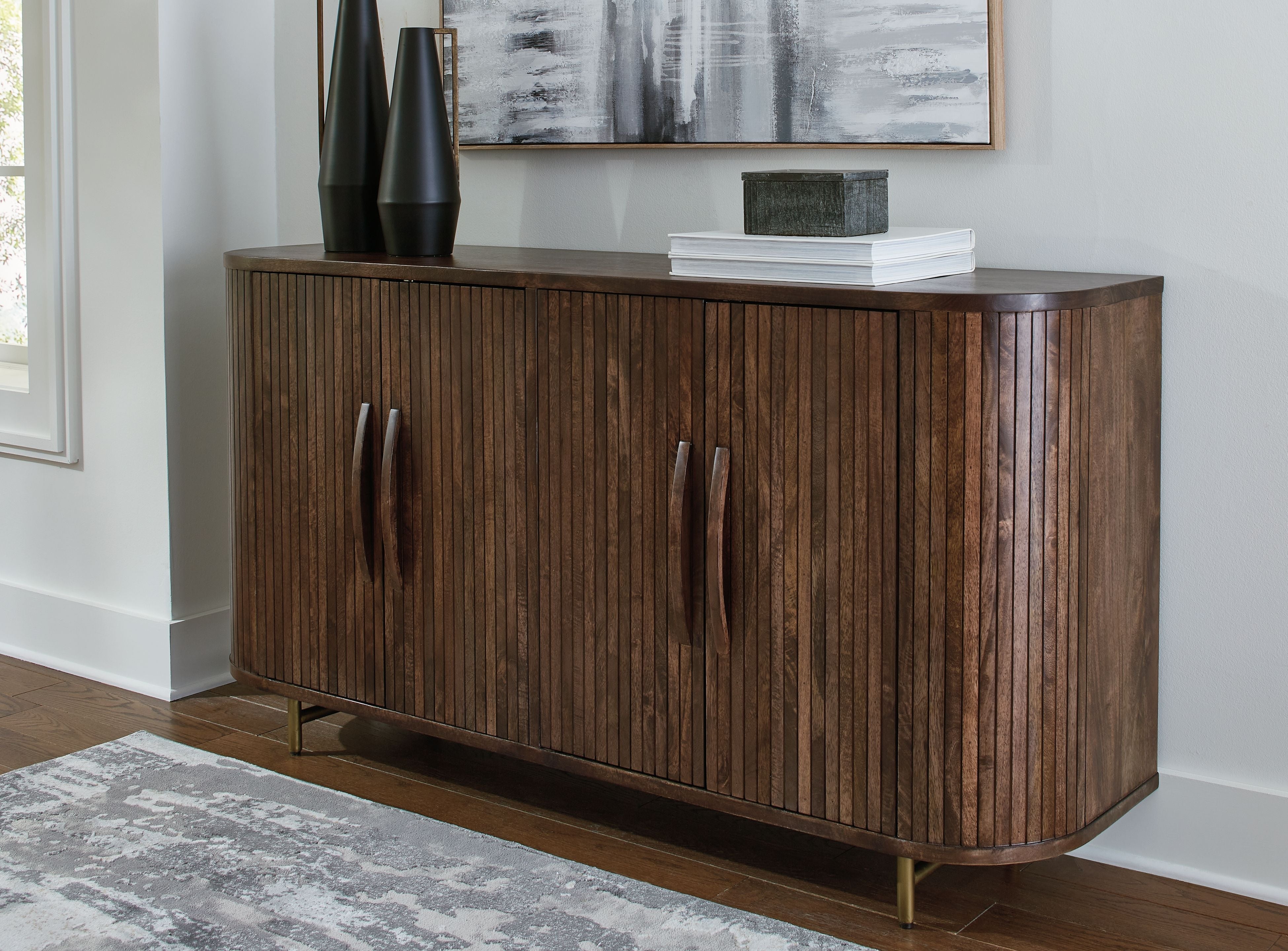 Signature Design by Ashley® Amickly - Dark Brown - Accent Cabinet | Meri Furniture