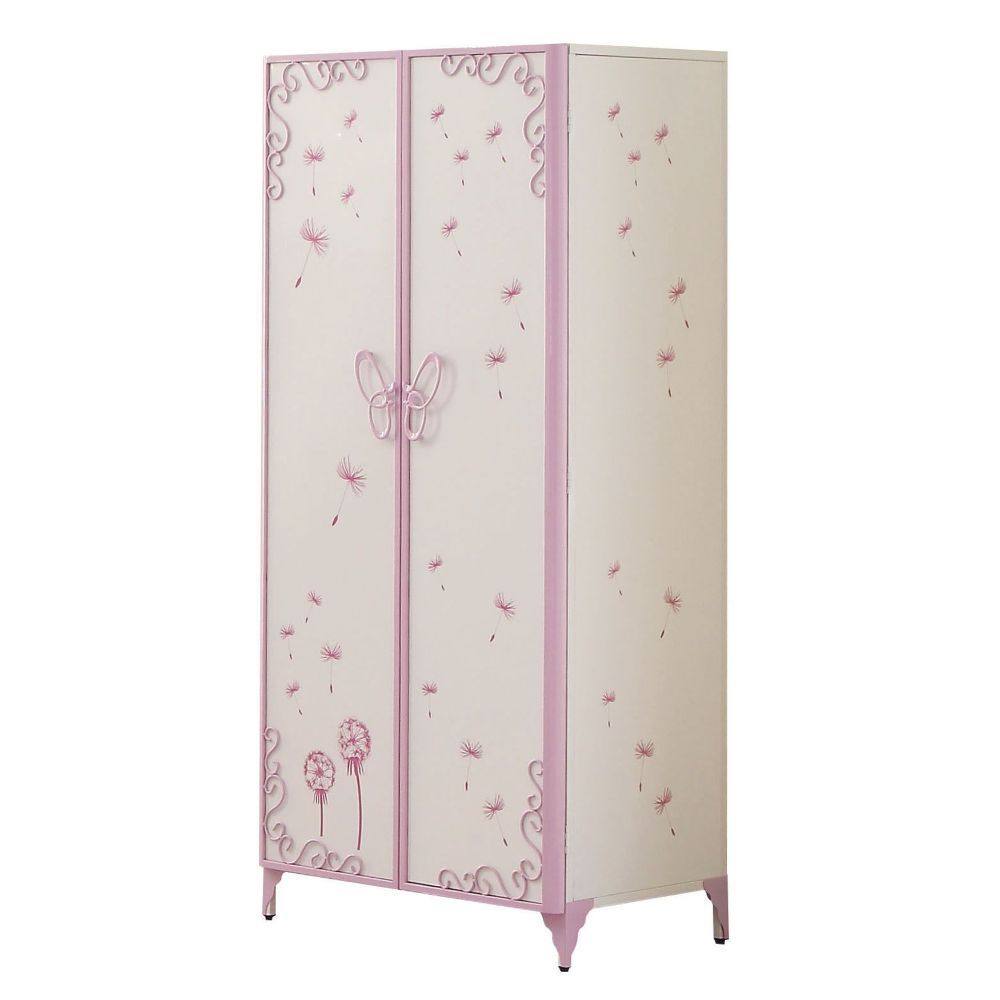 ACME Priya II - Wardrobe - White & Light Purple | Meri Furniture