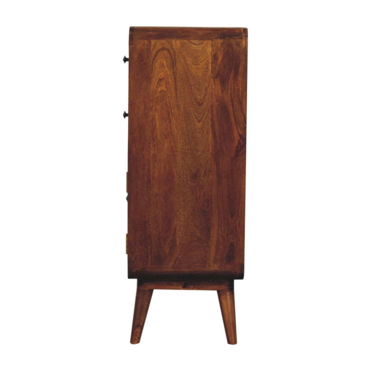 Curved Nordic Charm Cabinet - Brown