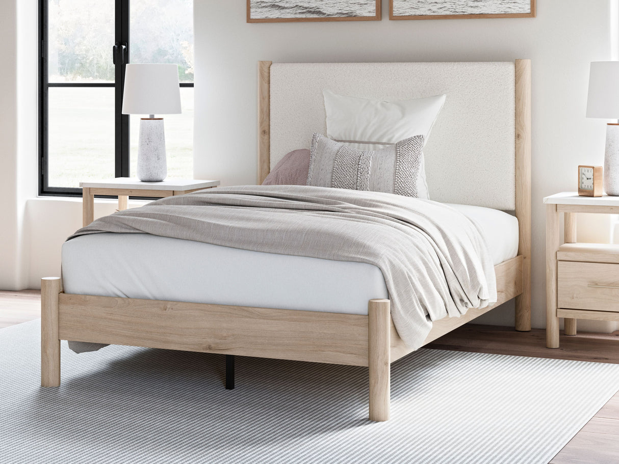 Cadmori - Upholstered Panel Bed