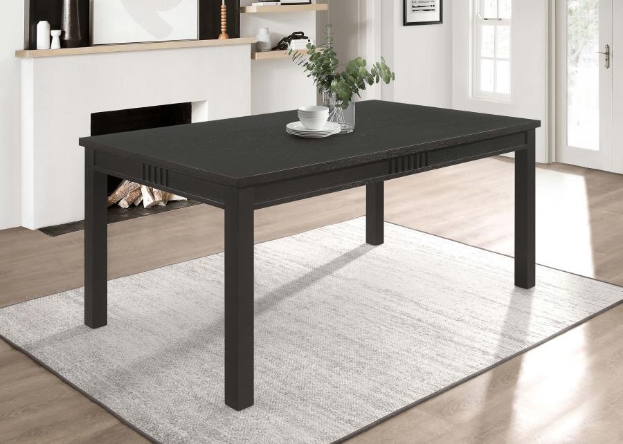 Coaster Fine Furniture Marbrisa - Rectangular Wood Dining Table - Matte Black | Meri Furniture