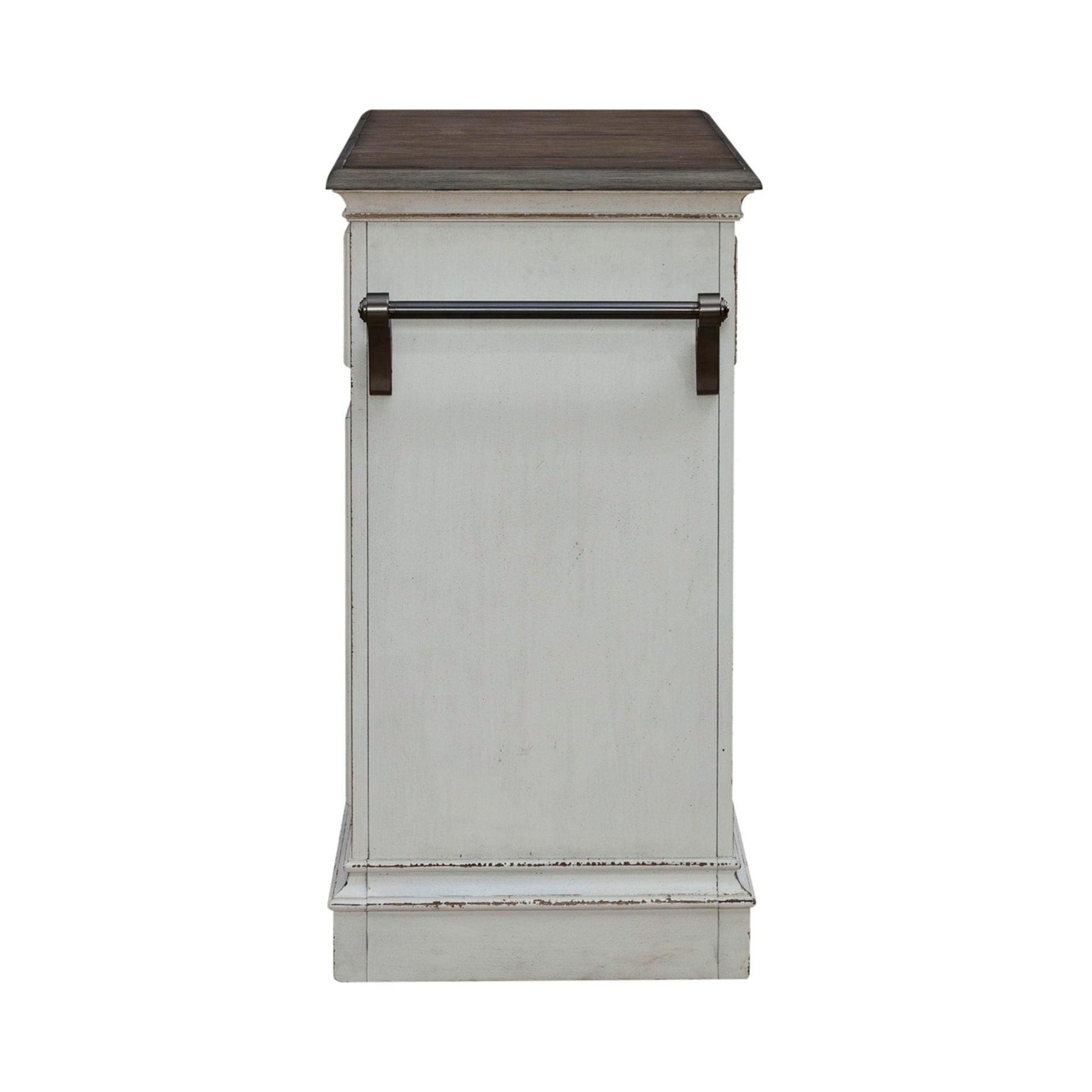 Liberty Furniture Magnolia Manor - Bar Cart - White | Meri Furniture