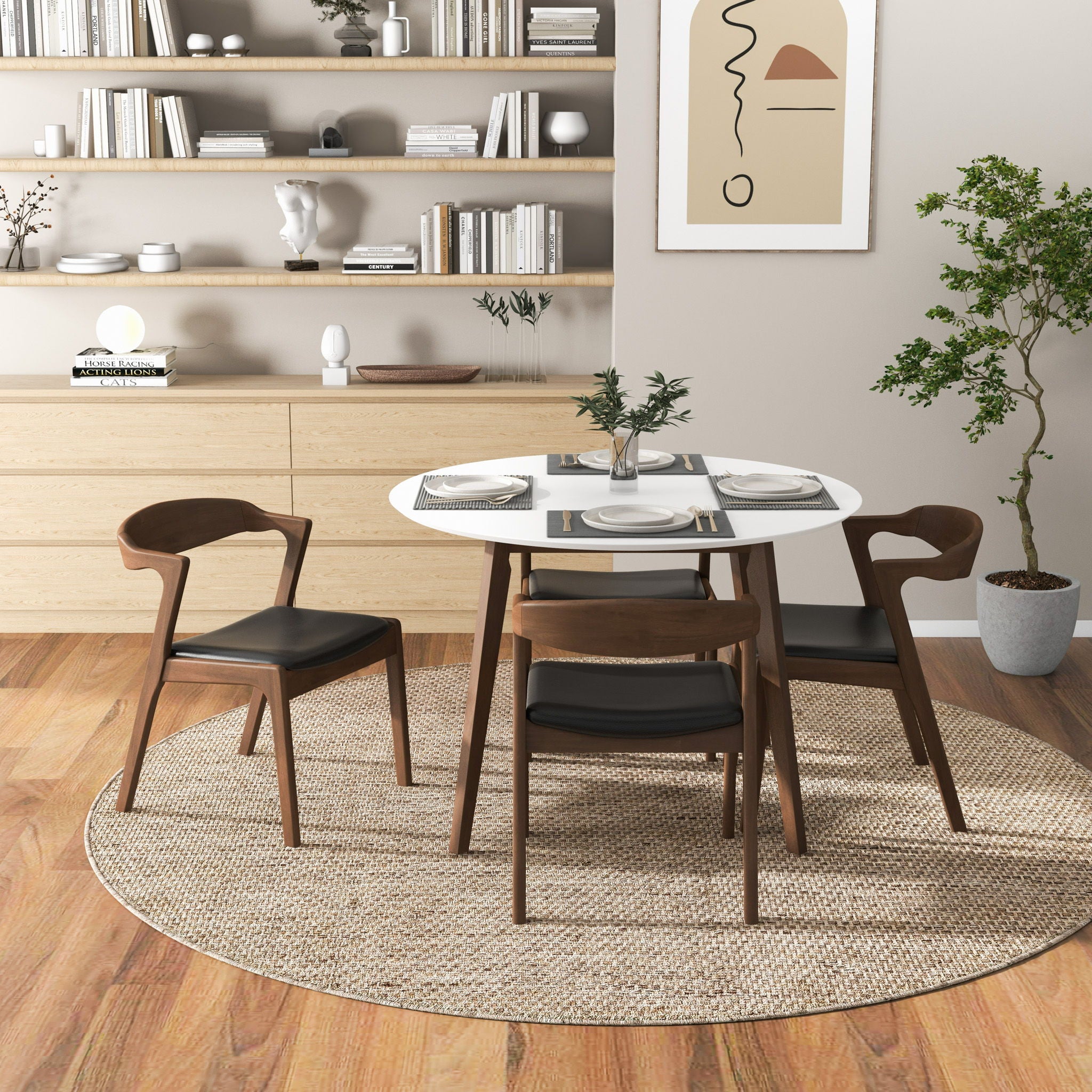 Dakota - Mid-Century Modern Velvet Dining Chair (Set of 2)