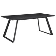 Coaster Fine Furniture Smith - Rectangular Ceramic Top Dining Table - Black | Meri Furniture
