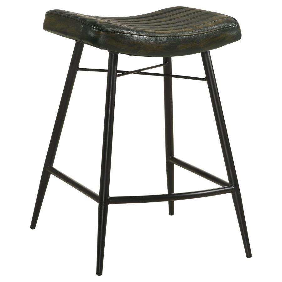 Coaster Fine Furniture Bayu - Leather Upholstered Counter Stool (Set of 2) | Meri Furniture