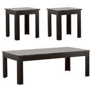 Coaster Fine Furniture Rhodes - 3 Piece Faux Marble Top Coffee Table Set - Gray | Meri Furniture