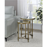 ACME Aditya - Nesting Table - Antique Brass | Meri Furniture