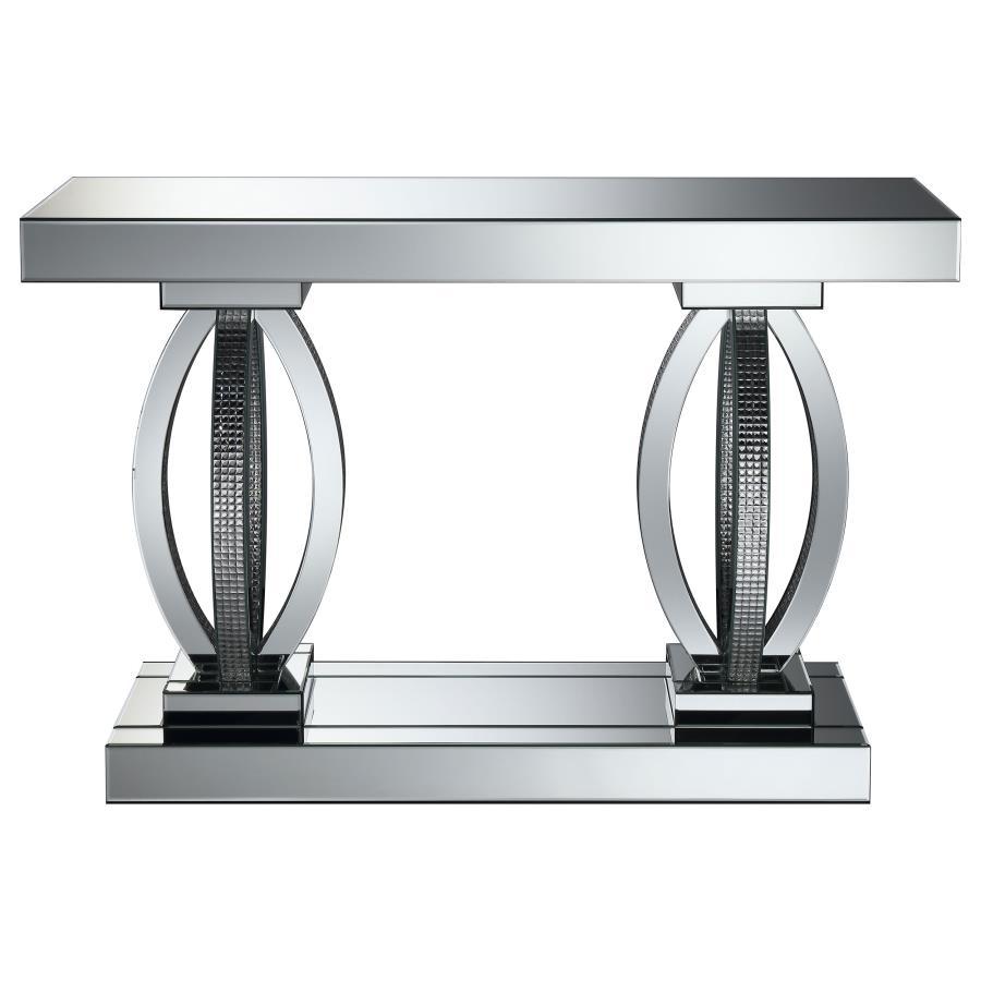 Coaster Fine Furniture Amalia - Mirrored Acrylic Entryway Sofa Console Table - Silver | Meri Furniture
