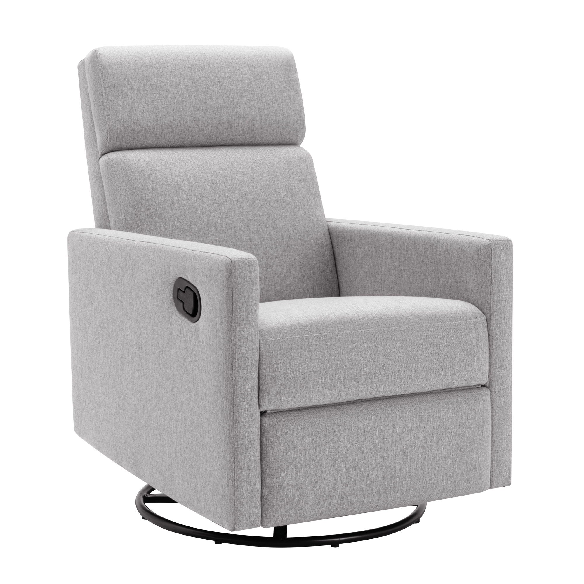 Modern Upholstered Rocker Nursery Chair Plush Seating Glider Swivel Recliner Chair
