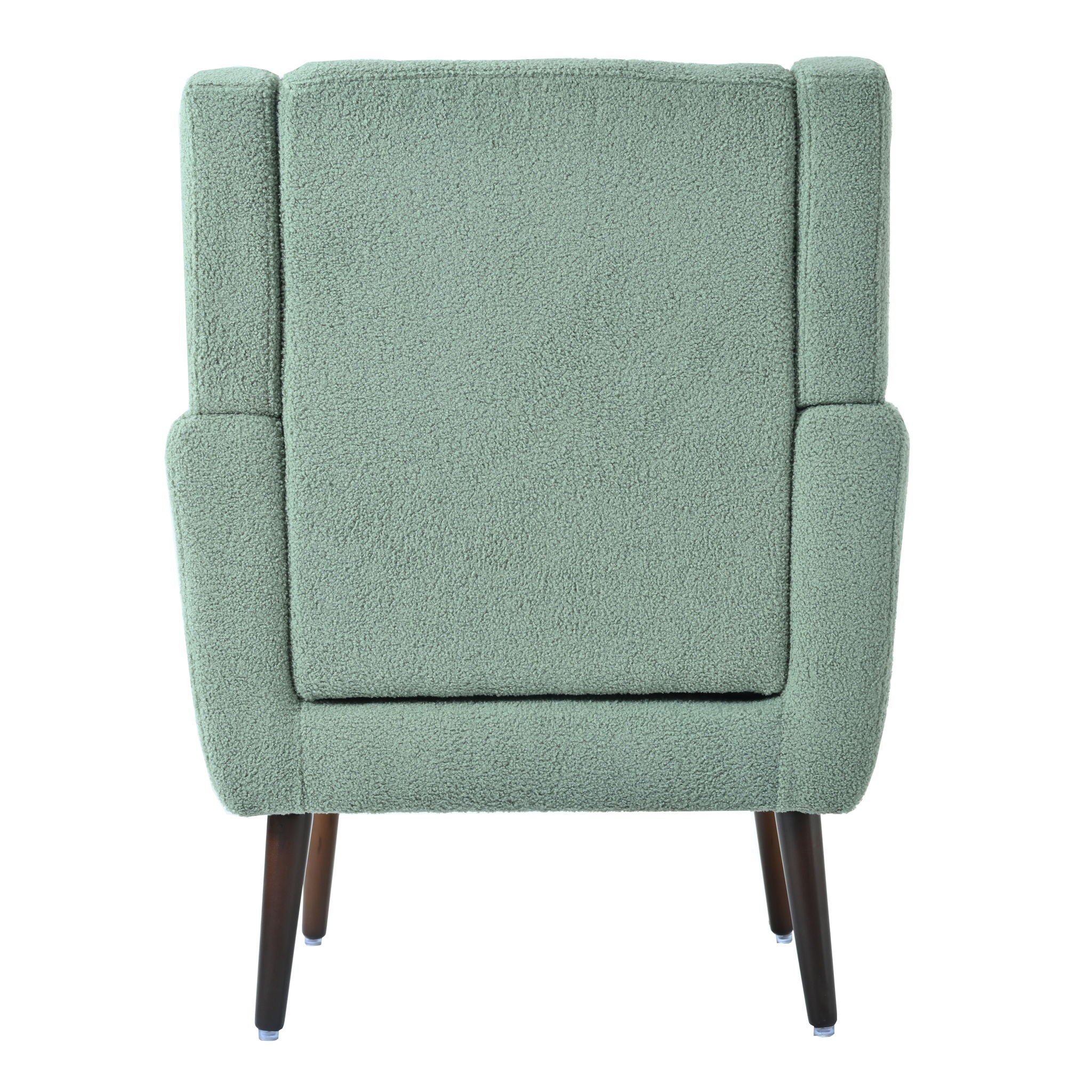 Modern Accent Chair, Teddy Fabric Living Room Chairs Comfy Reading Chair, Mid Century Accent Chair, Lounge Arm Chairs Armchair For Living Room Bedroom - Light Green