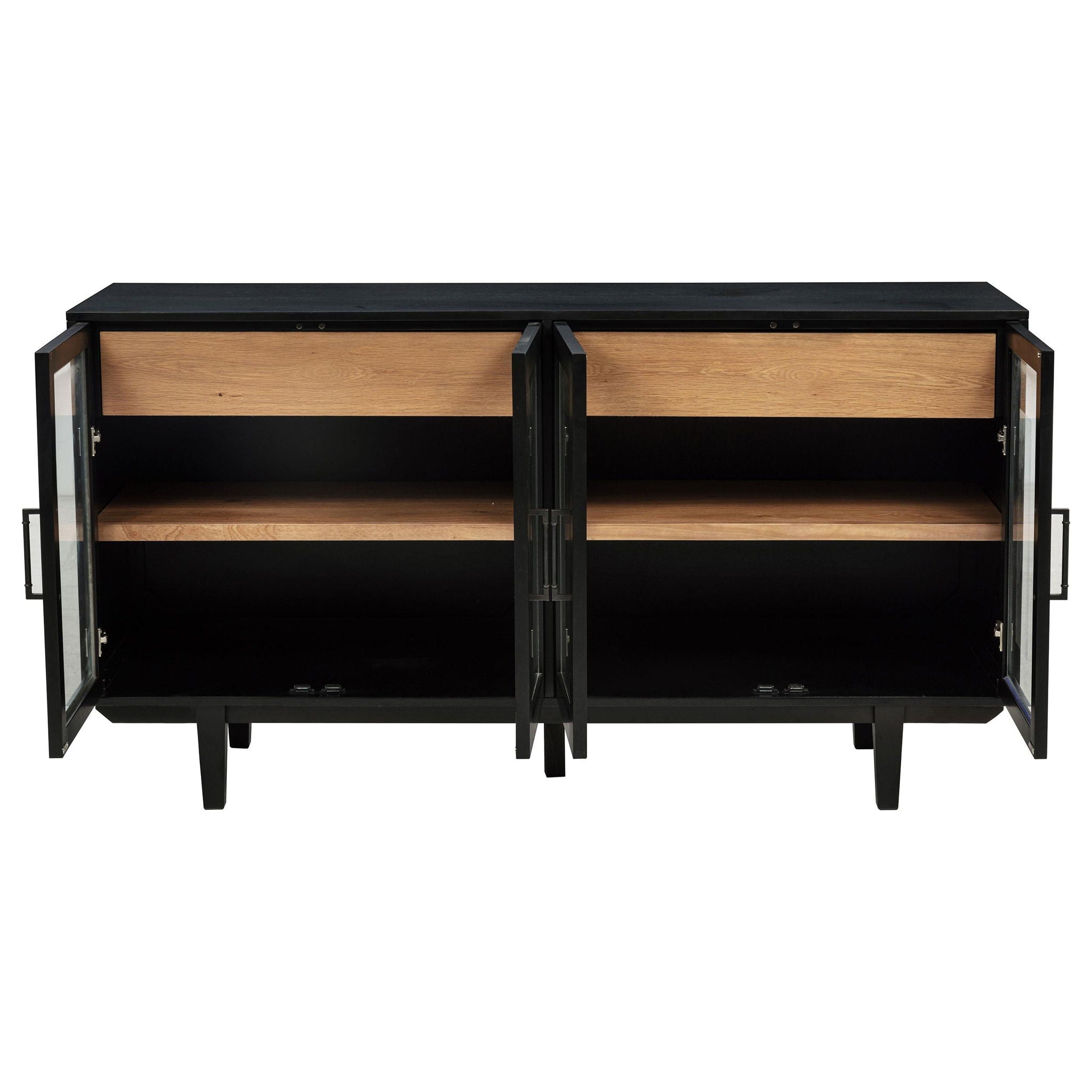 Middleton 4-door Sideboard Server with Dual Drawers Black