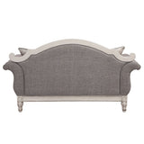 Florian - Loveseat With 3 Pillows - Gray & Antique White