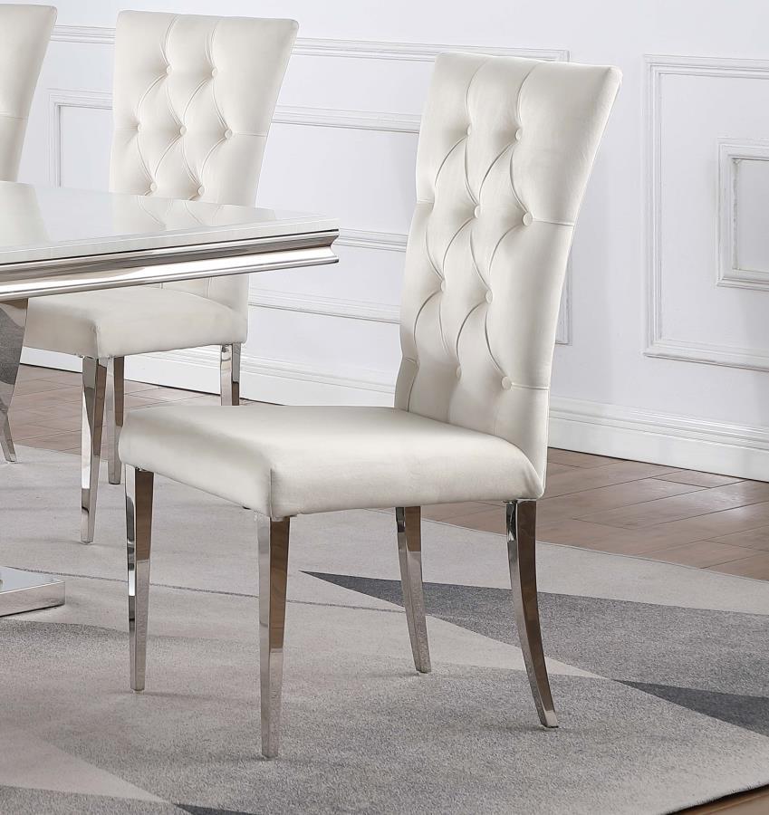 Coaster Fine Furniture Kerwin - Velvet Upholstered Dining Side Chair (Set of 2) | Meri Furniture