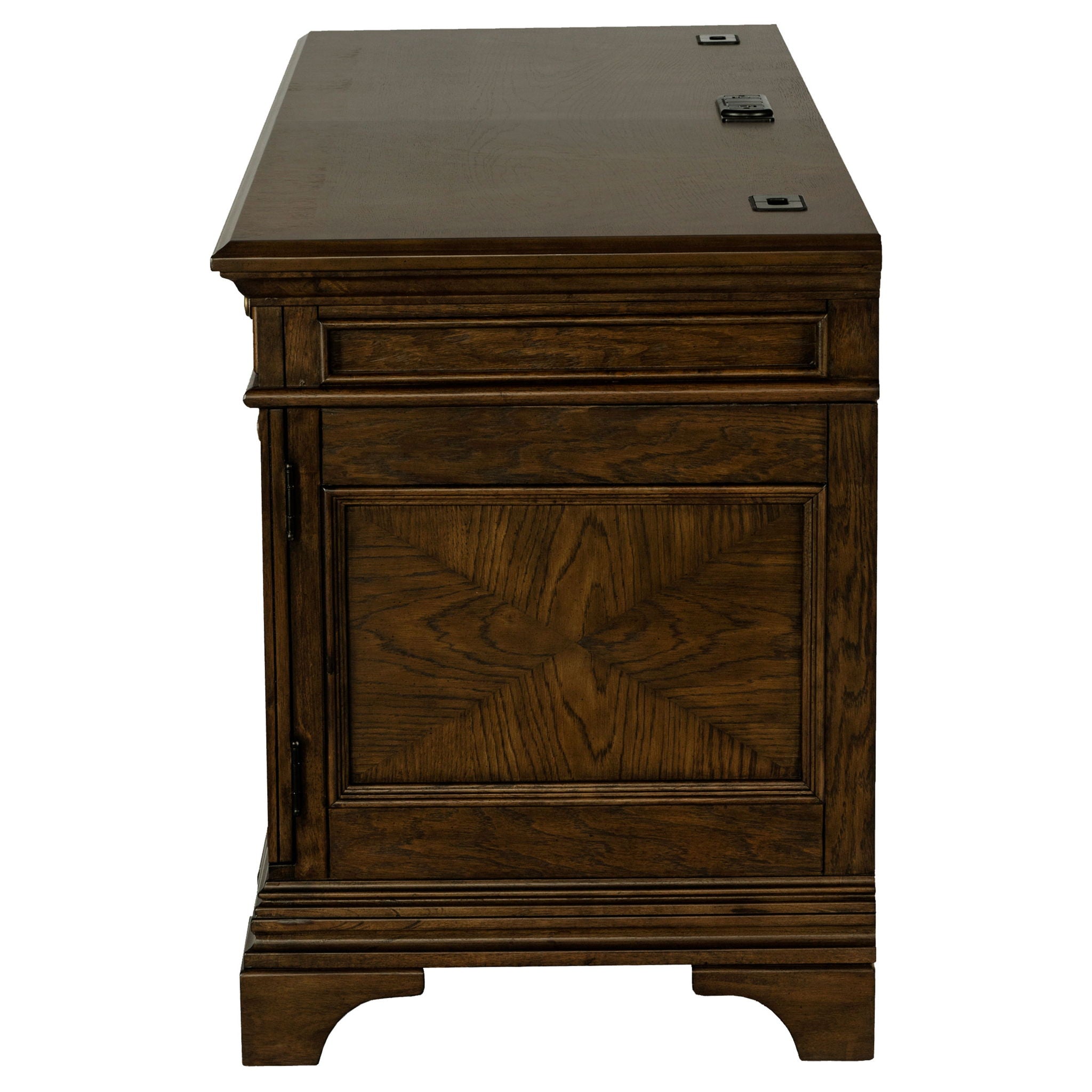 Stigham - 5 Drawer Credenza Office Desk - Oak