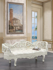 ACME Adara - Bench - Antique White Finish | Meri Furniture