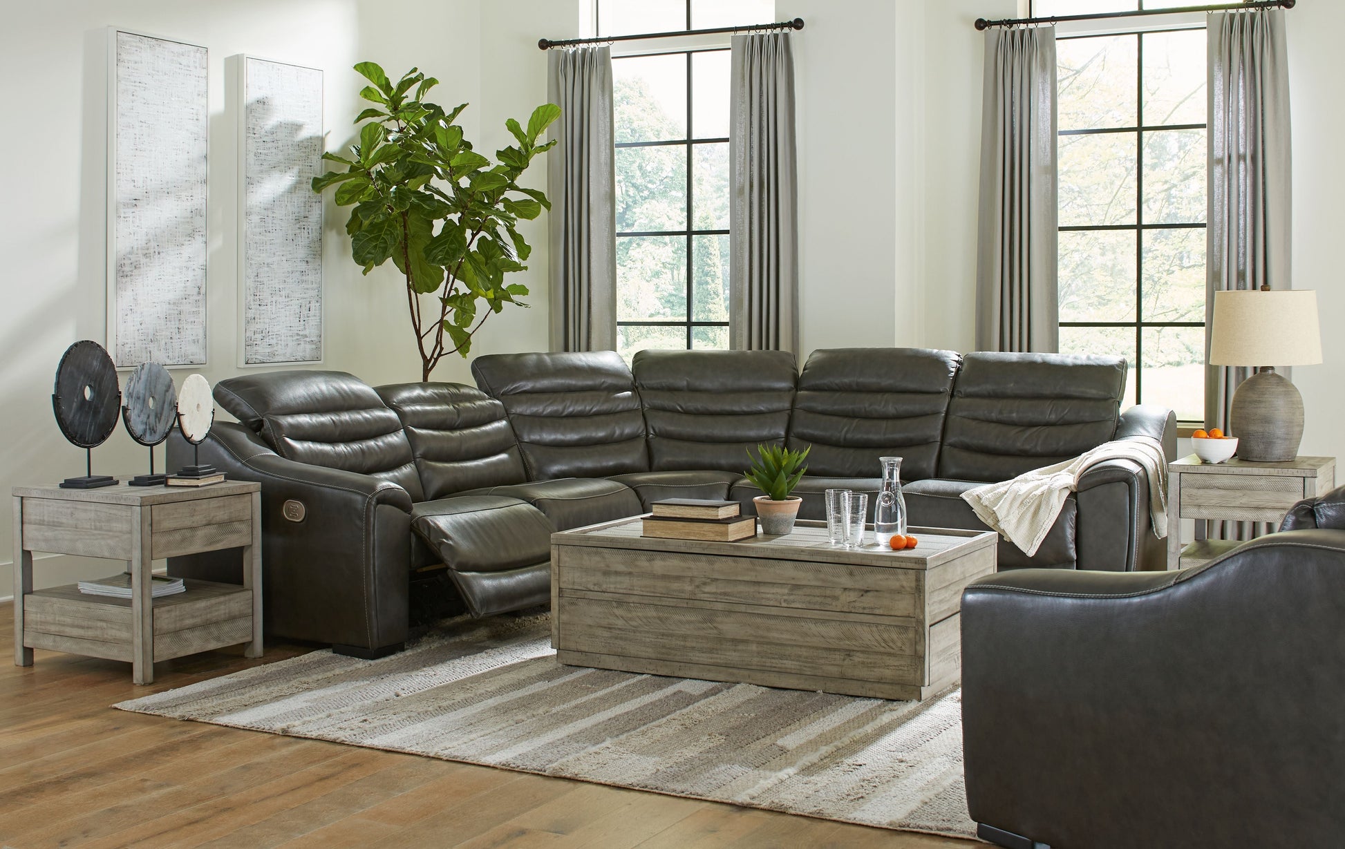 Signature Design by Ashley® Center Line - Power Recliner Sectional | Meri Furniture