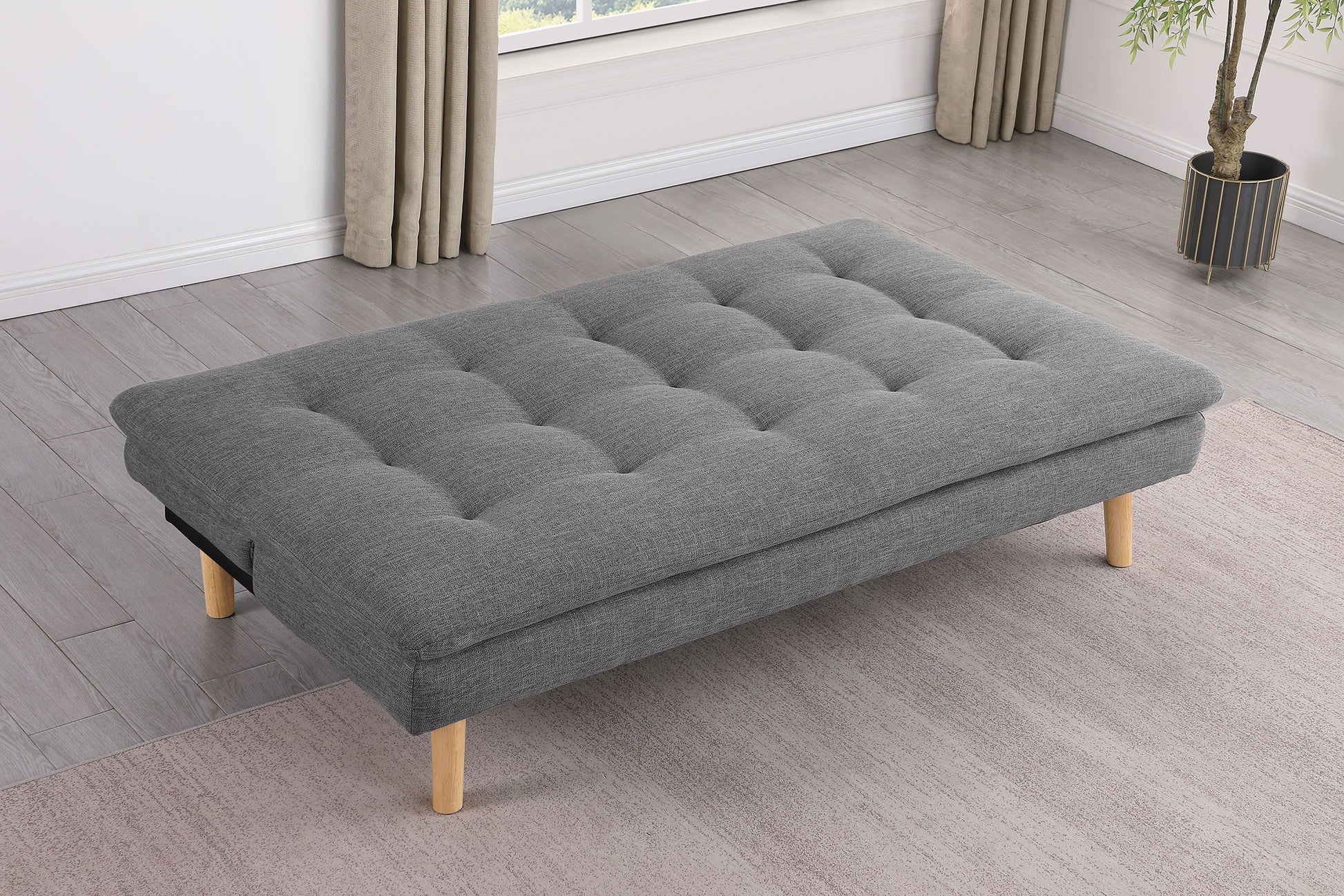 Coaster Fine Furniture Scout - Upholstered Tufted Convertible Sofa Bed - Gray | Meri Furniture