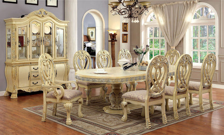 Furniture of America Wyndmere - Side Chair (Set of 2) - Vintage White / Beige | Meri Furniture