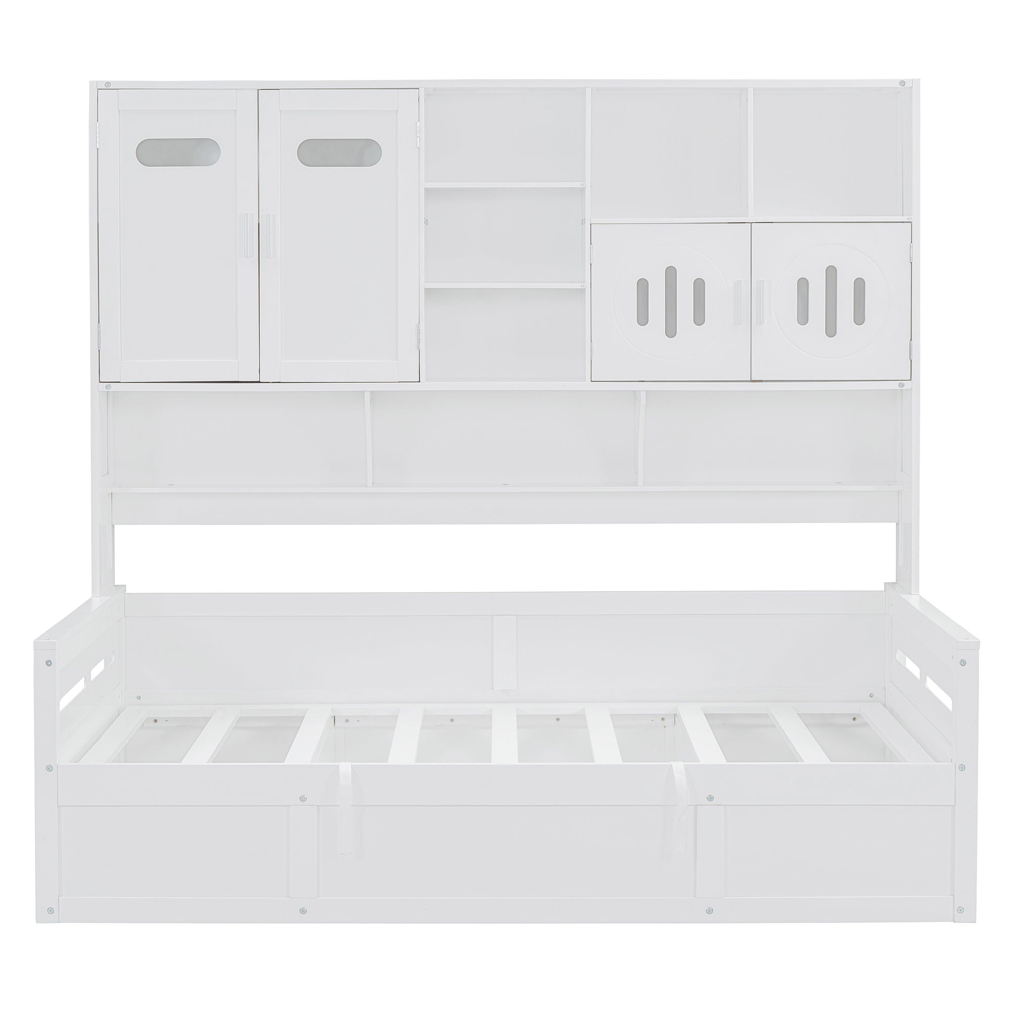 Daybed With All-In-One Cabinet And Shelf