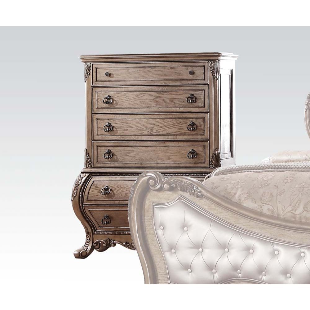 ACME The Ragenardus chest is an impeccable example of truly memorable luxurious traditional design. | Meri Furniture