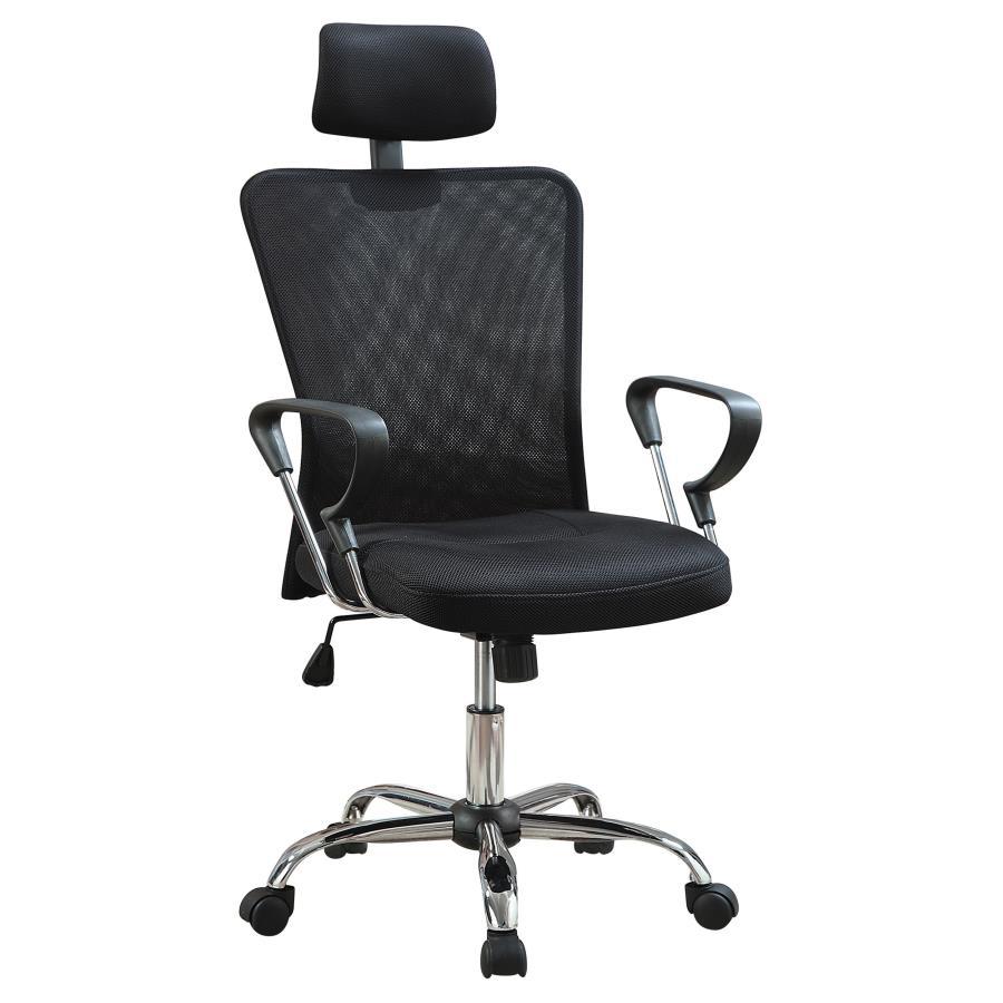 Coaster Fine Furniture Stark - Upholstered Adjustable Mesh Office Desk Chair - Black | Meri Furniture
