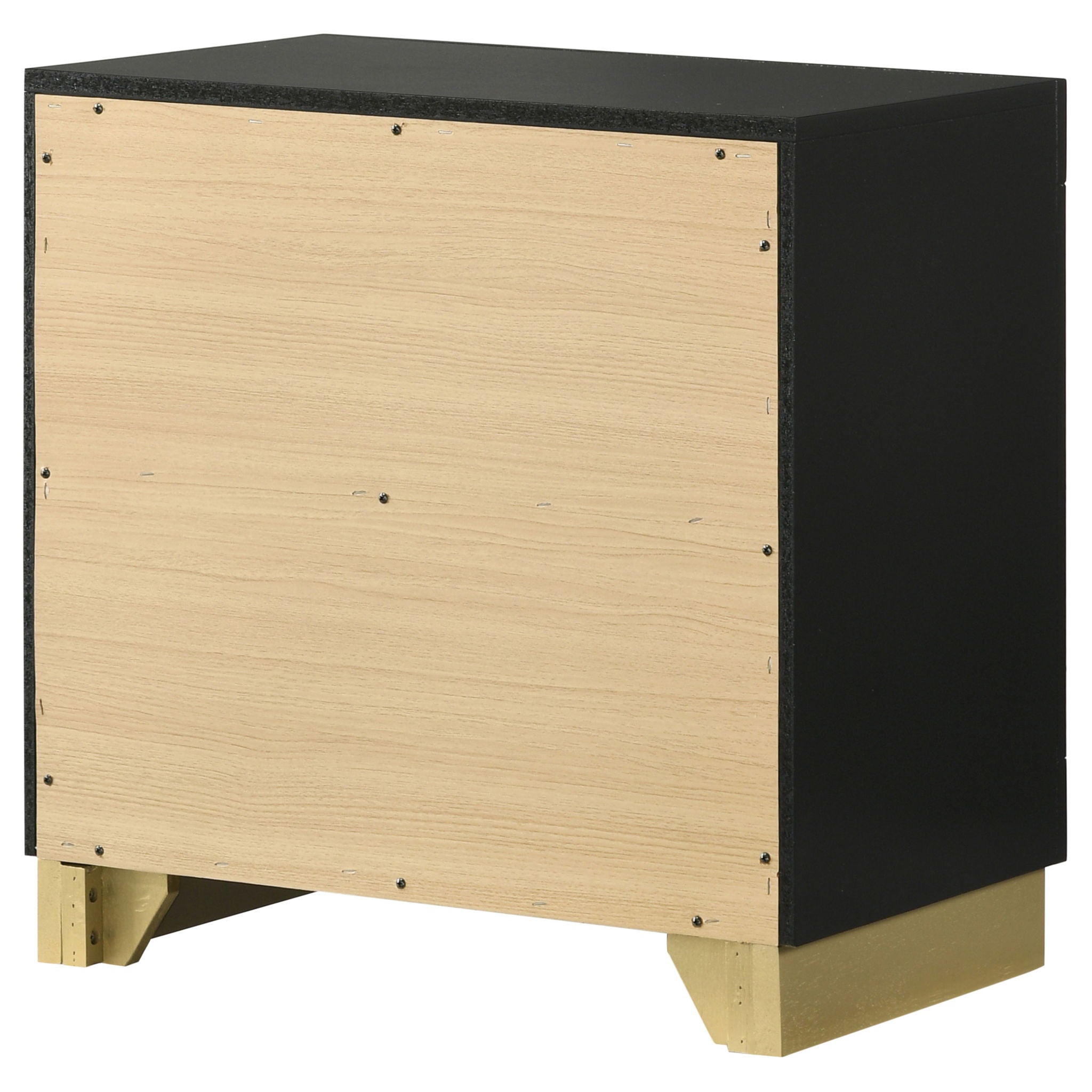Modern Luxury Nightstand With 2 Drawer Storage