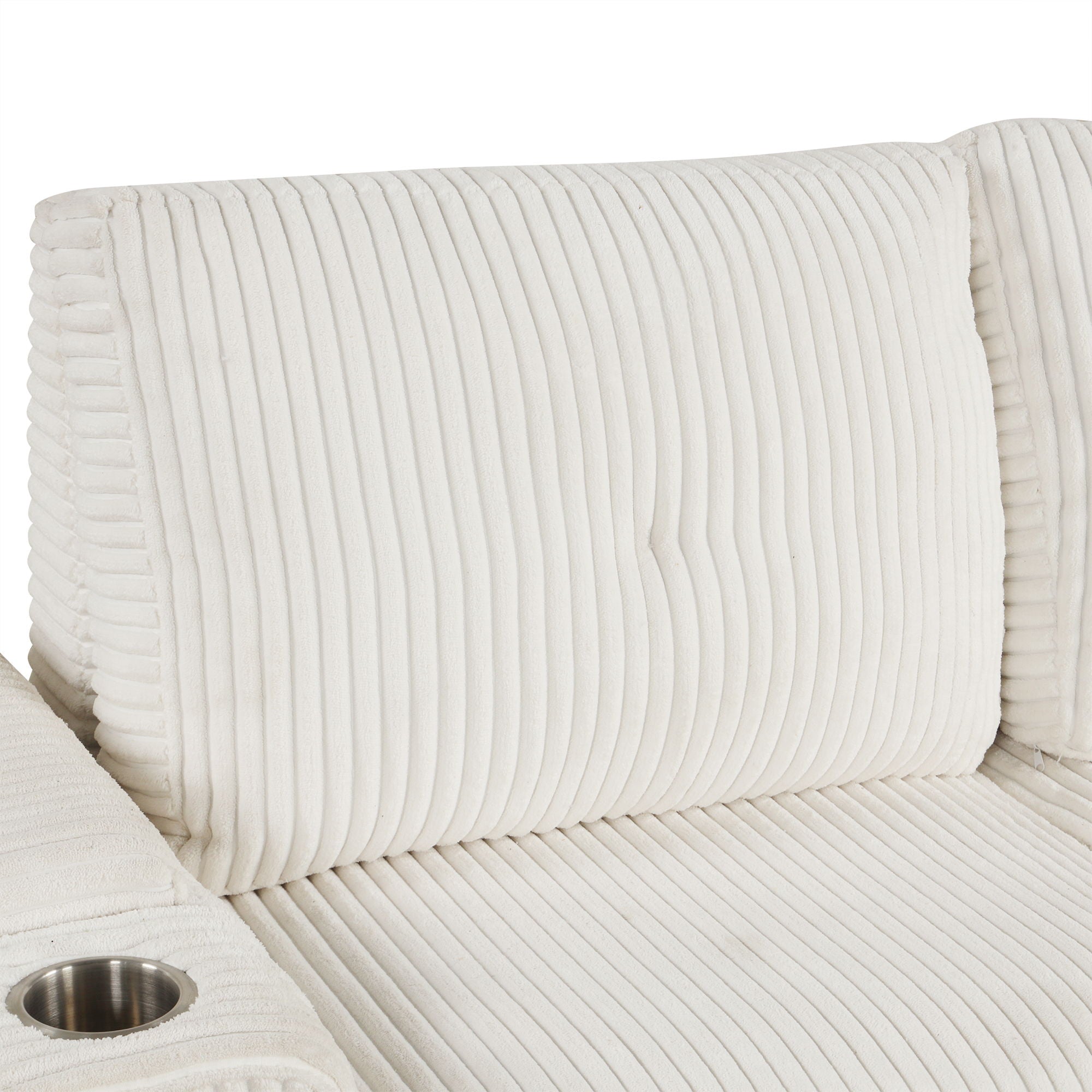 Pull-Out L-Shaped Sectional Sofa With Movable Ottoman And Stool, Large Storage Space, A Cup Holder, And 2 USB Ports For Living Room