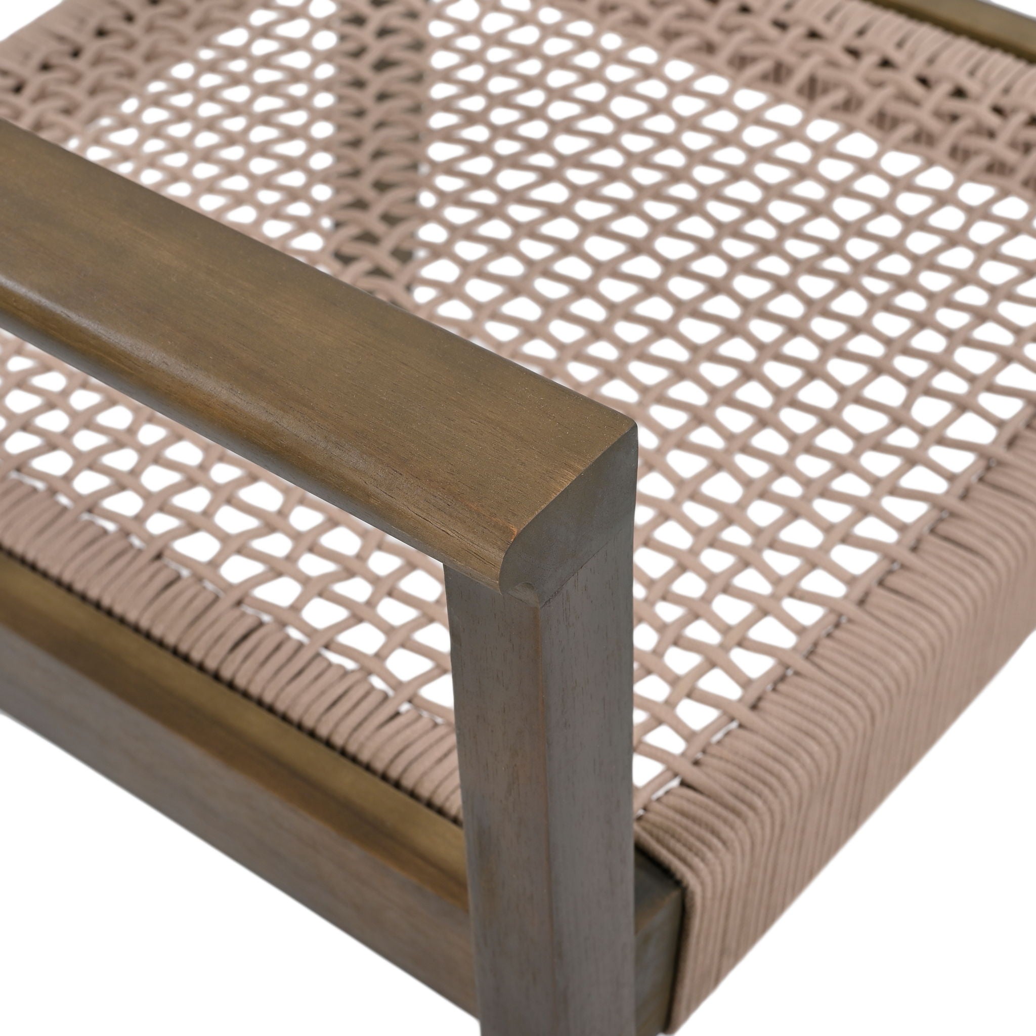 Outdoor Dining Chair (Set of 2), Patio Chairs - Gray / Light Brown