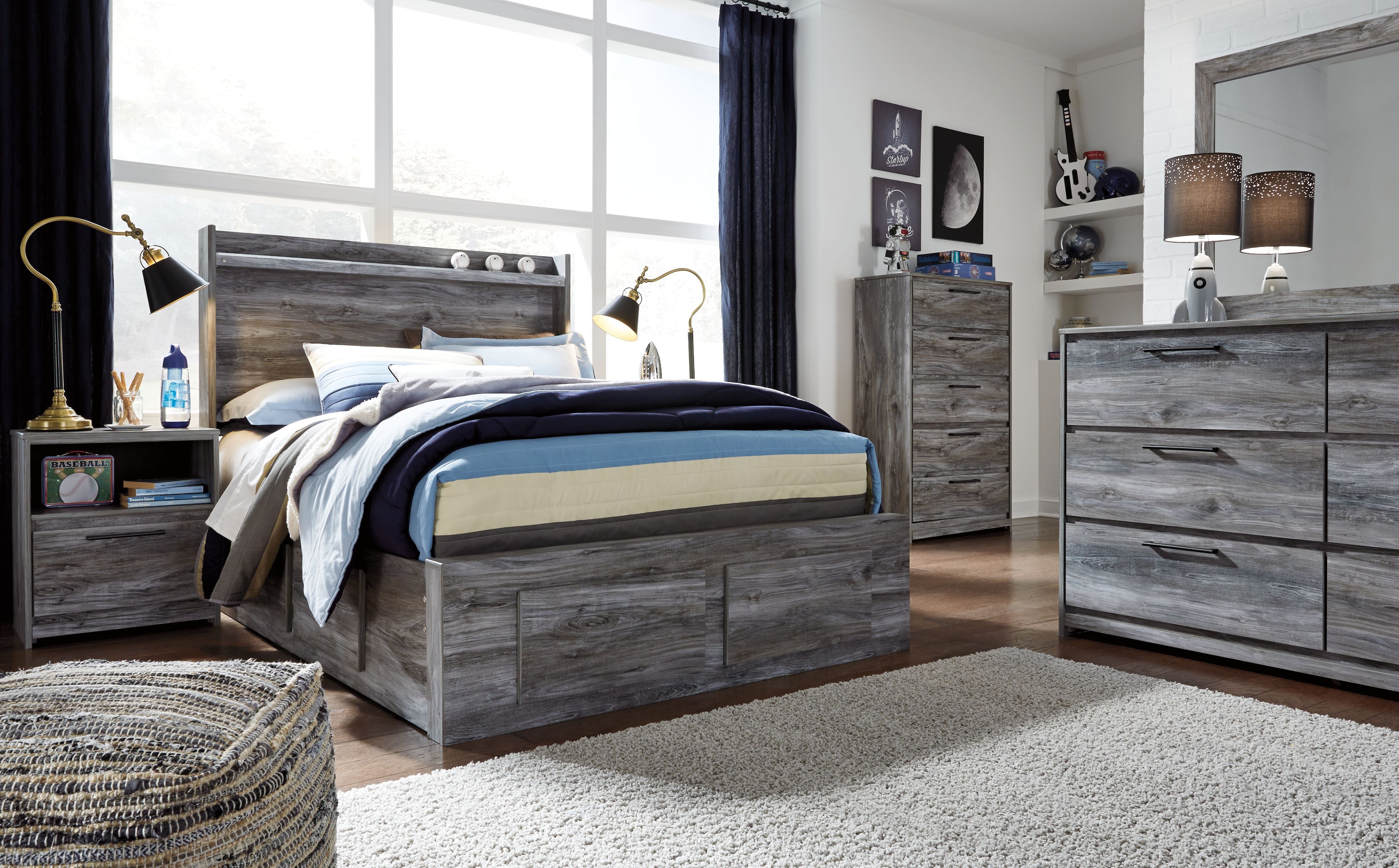 Signature Design by Ashley® Baystorm - LED Panel Bed | Meri Furniture
