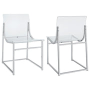 Coaster Fine Furniture Adino - Acrylic Dining Side Chair (Set of 2) - Chrome | Meri Furniture