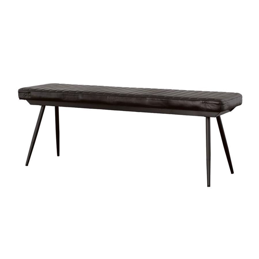 Coaster Fine Furniture Misty - Leather Upholstered Dining Bench - Antique Espresso | Meri Furniture