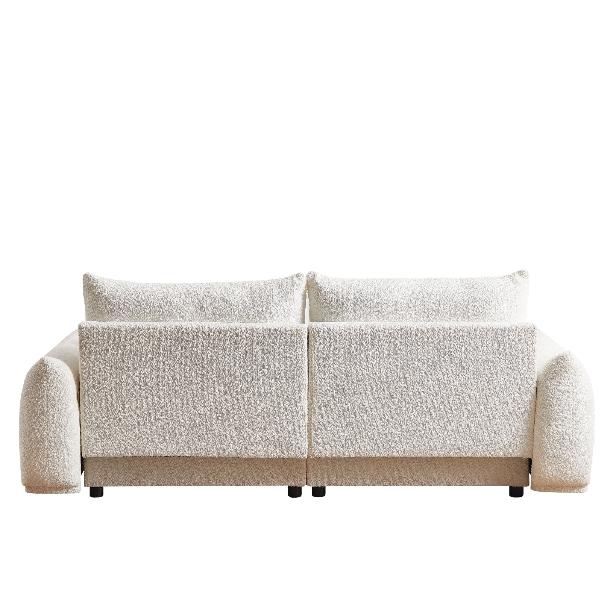 2 Seater Cushion Sofa With 2 Cushions And 2 Ball Pillows