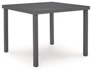 Rocky Creek - Square Dining Table With Umbrella Option - Gray