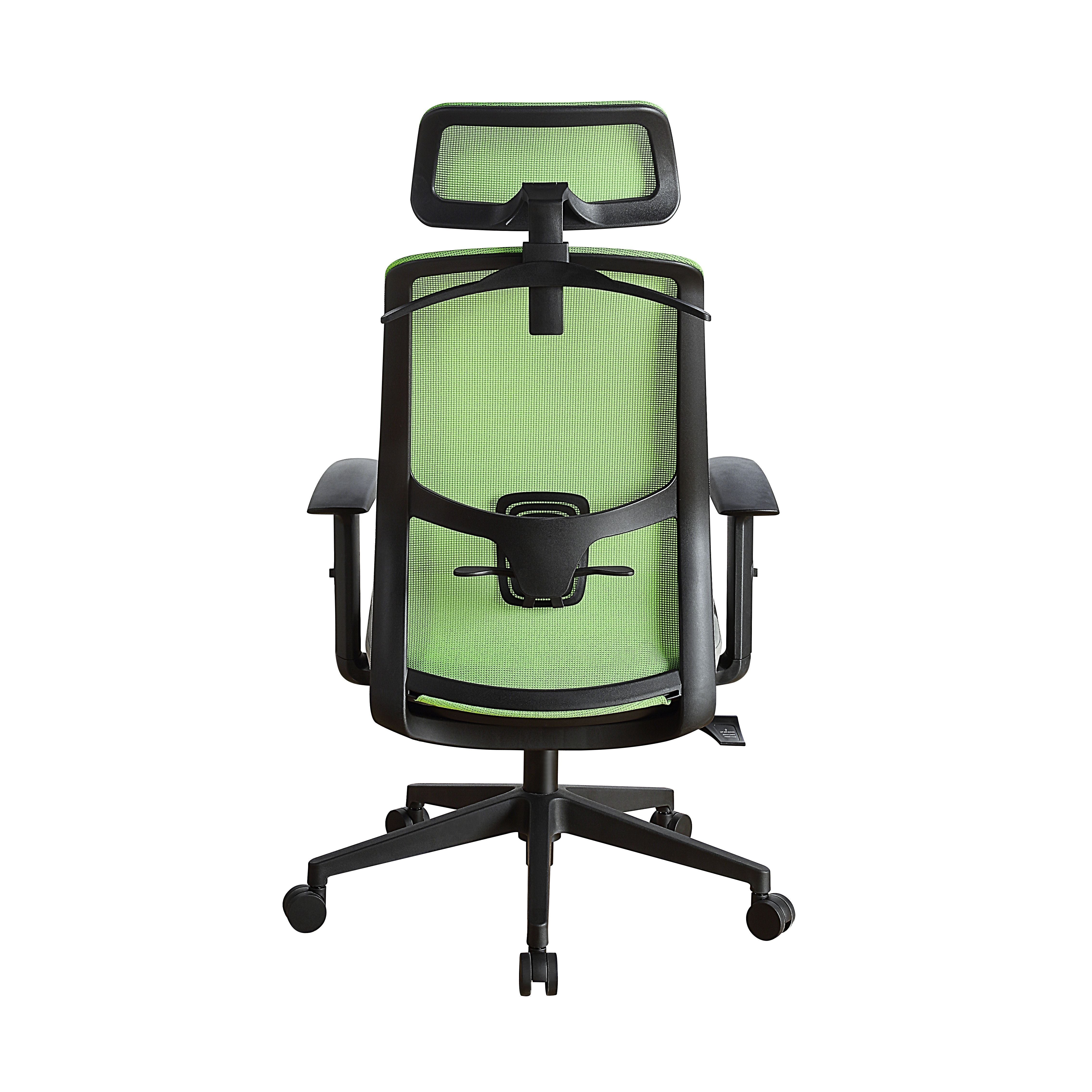 ACME •KD, Office Chair•Seat: Swivel (360 Degrees), and Adjustable Height•Padded Seat Cushion•Back Cushion w/Breathable Mesh Material•5-Star Base w/Casters•Seat Cushion Thickness: 3"•Adjustable Headrest(3 Angels & 6 cm) & Armrest(8 cm) | Meri Furniture