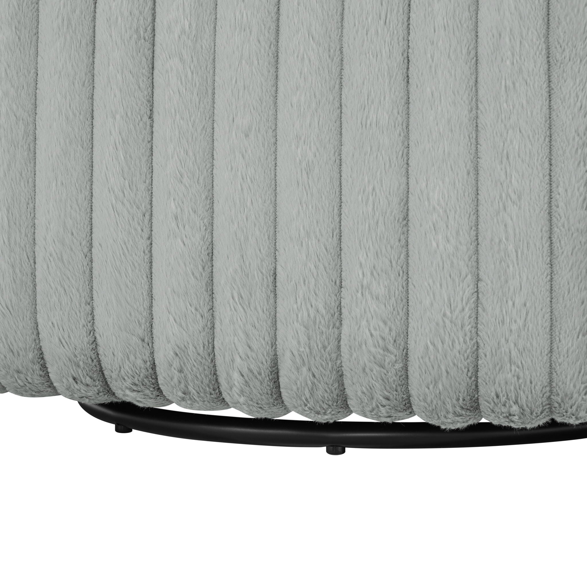 Alexa Barrel Swivel Chair - Gray