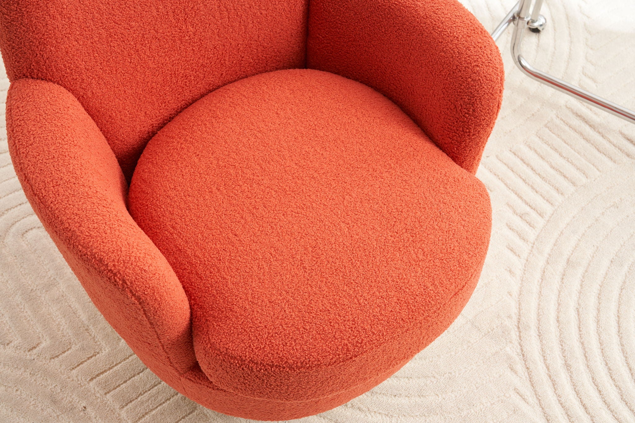 Teddy Swivel Barrel Chair, Swivel Accent Chairs Armchair For Living Room