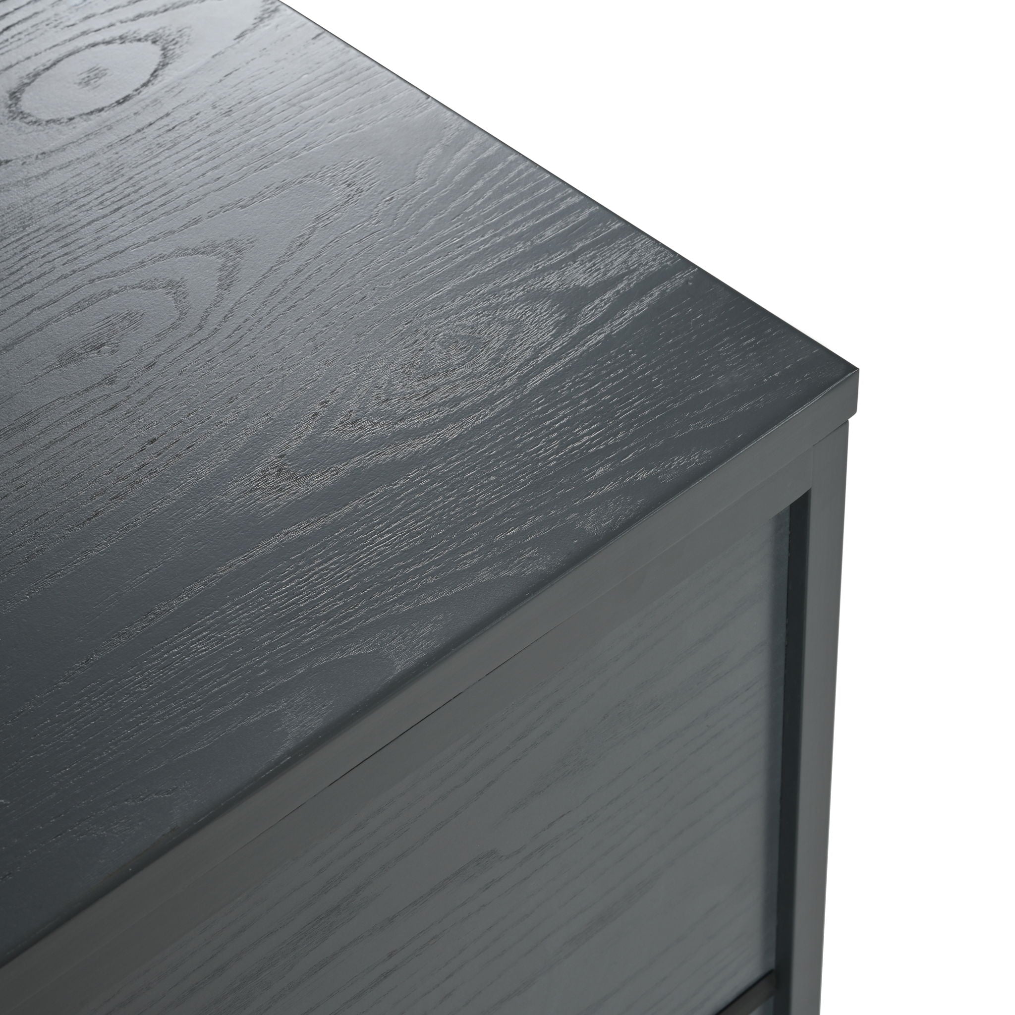 Retro Industrial 4 Door Sideboard With Large Storage, Rattan And Glass Doors