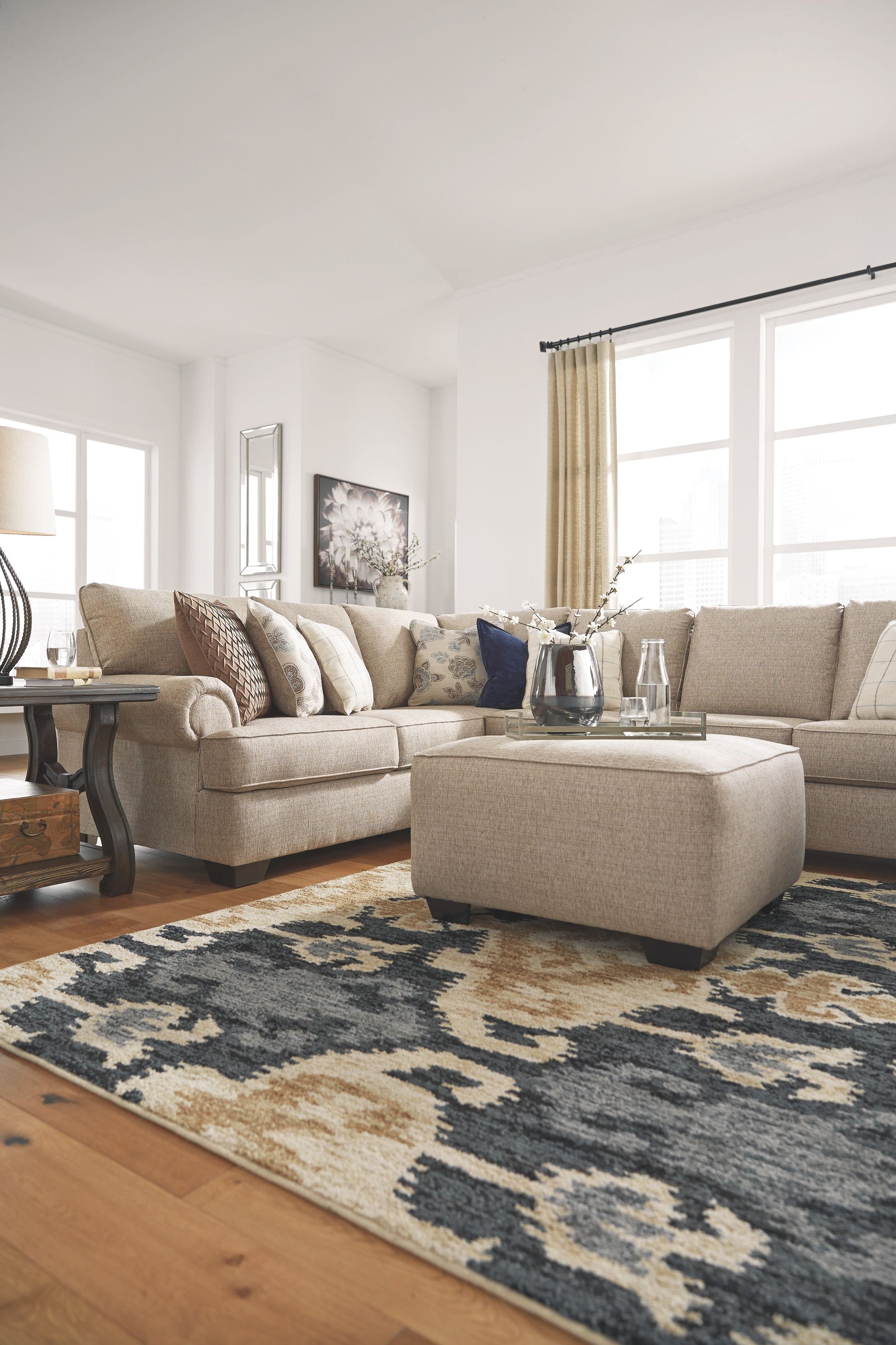 Ashley Furniture Baceno - Beige - Oversized Accent Ottoman | Meri Furniture