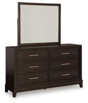 Signature Design by Ashley® Neymorton - Dark Grayish Brown - Dresser And Mirror | Meri Furniture
