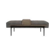 Upholstered Cocktail Ottoman With Slide Tray - Multi